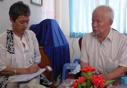 Mette Holm & Khmer Rouge president Khieu Samphan